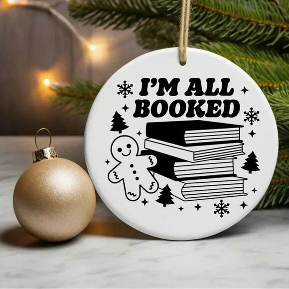 I’m all booked NEW Christmas ornament - Picture 1 of 1